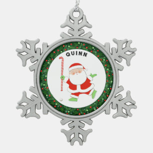 Field Hockey Christmas Collectable Snowflake Pewter Christmas Ornament