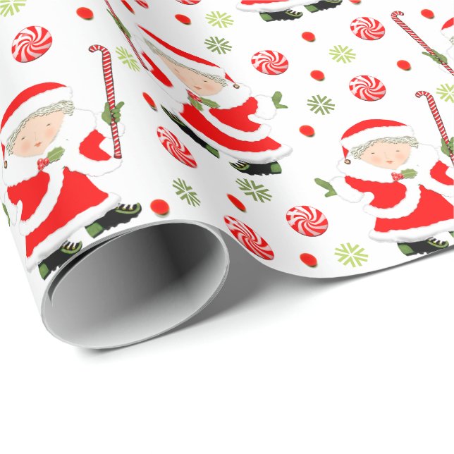 Field Hockey Christmas Gift Wrapping Paper (Roll Corner)