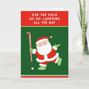 Field Hockey Christmas Holiday Card