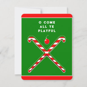 Field hockey Christmas Holiday Card