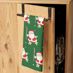 Field Hockey Christmas Kitchen Towel