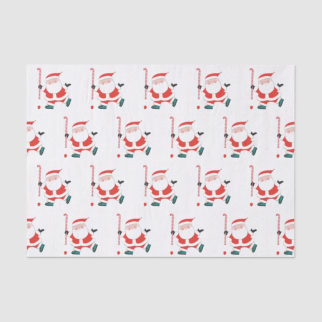Field Hockey Christmas Tissue Paper (Front)