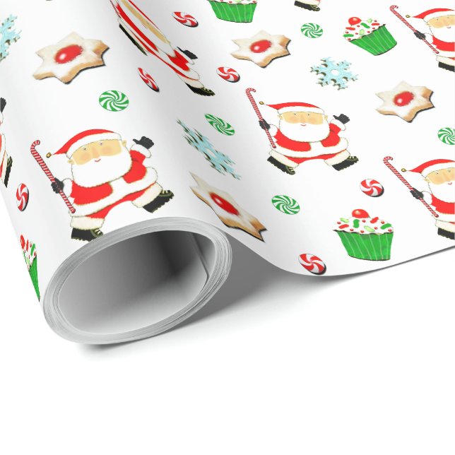 Field Hockey Christmas Wrapping Paper (Roll Corner)