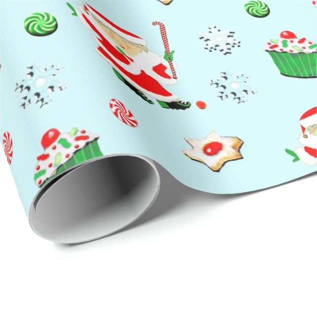 field hockey Christmas Wrapping Paper (Roll Corner)