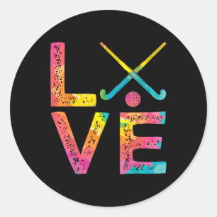 Field Hockey Classic Round Sticker