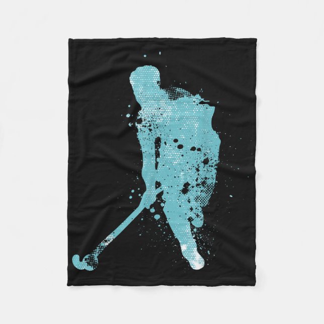 Field Hockey Coach Accessories Splash Field Hockey Fleece Blanket (Front)