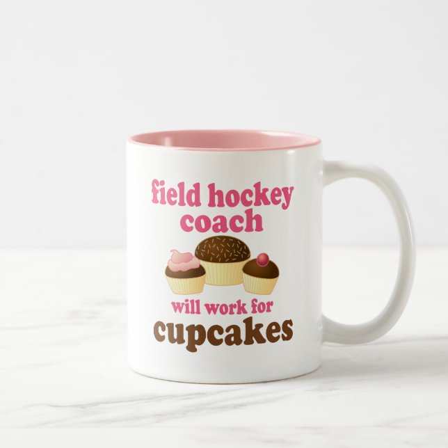 Field Hockey Coach (Funny) Gift Two-Tone Coffee Mug (Right)