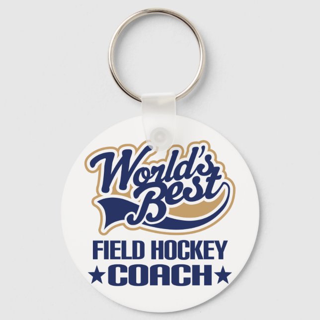 Field Hockey Coach Gift Key Ring (Front)