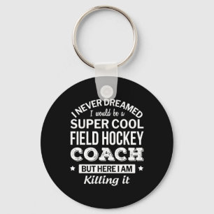 Field Hockey Coach Gift Key Ring