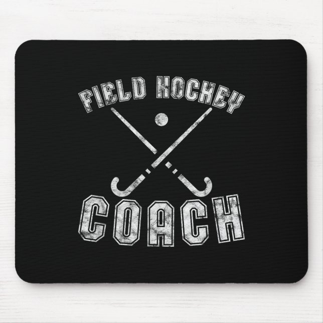 Field Hockey Coach Gifts Distressed Field Hockey C Mouse Pad (Front)