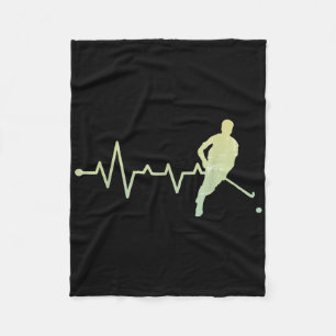 Field Hockey Coach Heartbeat Field Hockey Accessor Fleece Blanket