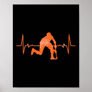 Field Hockey Coach Heartbeat Field Hockey Accessor Poster