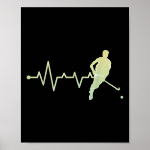 Field Hockey Coach Heartbeat Field Hockey Accessor Poster