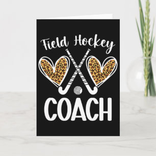 Field Hockey Coach Hearts Field Hockey Coach Card