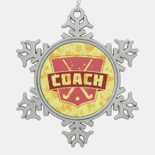 Field Hockey Coach Holiday Ornament