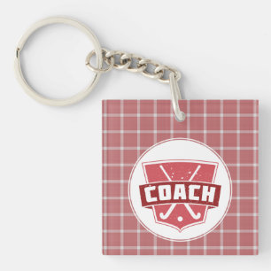 Field Hockey Coach Key Ring