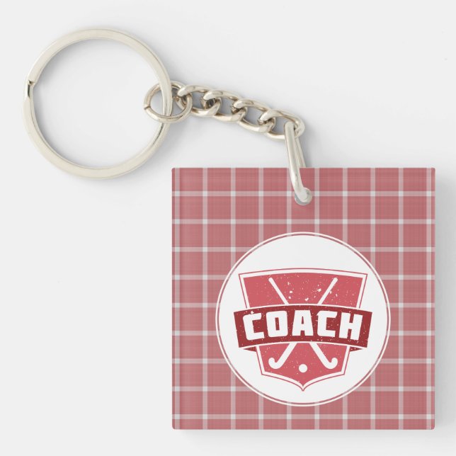 Field Hockey Coach Key Ring (Front)