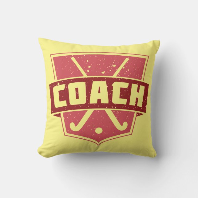 Field Hockey Coach Name & Number Cushion (Front)