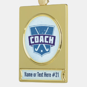 Field Hockey Coach Personalised Holiday Ornament