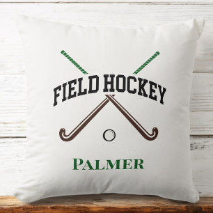 Field Hockey Crossed Sticks Custom  Cushion