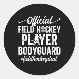 Field Hockey Dad Funny Dad Of A Field Hockey Playe Classic Round Sticker