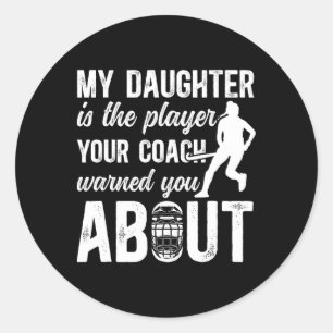 Field Hockey Dad Funny Dad Of A Field Hockey Playe Classic Round Sticker