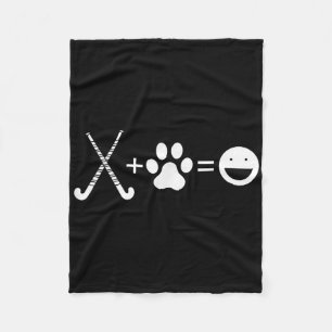 Field Hockey Dog Paw Happiness - Field Hockey Dog Fleece Blanket