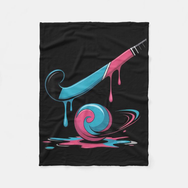 Field Hockey Drip For Player  Fleece Blanket (Front)