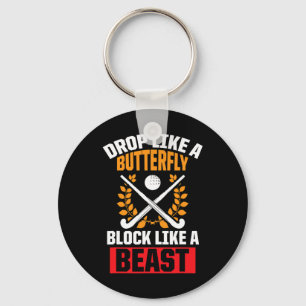 Field Hockey Drop Like A Butterfly Block Like A Be Key Ring