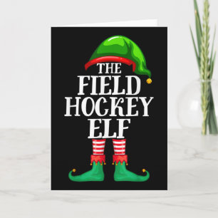 Field Hockey Elf Matching Family Christmas Party P Card