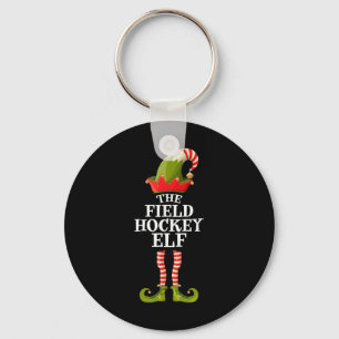 Field Hockey Elf Shirt Funny Christmas Group Match Key Ring