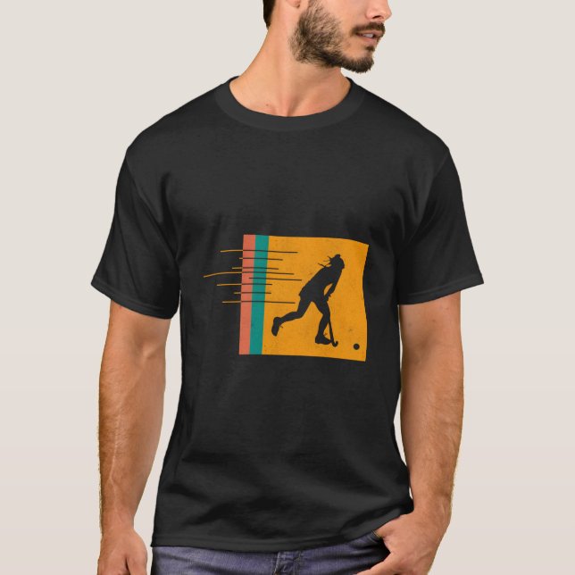 Field Hockey Enthusiast Scoring Sports Sweeg T-Shirt (Front)