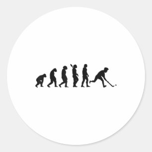 Field Hockey Evolultion Hockey Player Hockey Team Classic Round Sticker