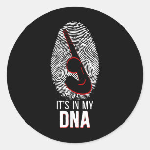 Field Hockey Fingerprint It's In My Dna _1 Classic Round Sticker