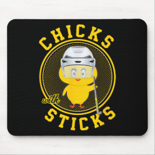Field Hockey For Teen Girls Chicks With Sticks Mouse Pad