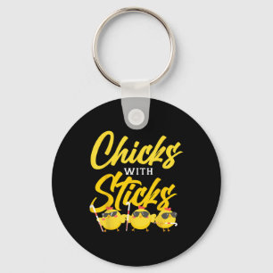 Field Hockey Friends Besties Buddy Chicken Chicks Key Ring
