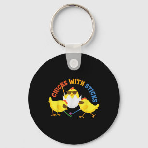 Field Hockey Friends Besties Buddy Chicken Chicks Key Ring