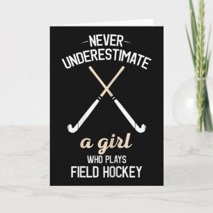 Field Hockey Funny Girl Player Gifts Card