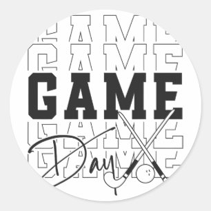 Field Hockey Game Day Classic Round Sticker