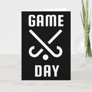Field Hockey Game Day Funny Mum And Dad Spirit Wea Card