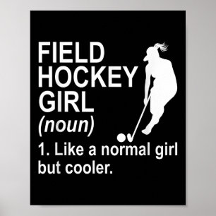 Field Hockey Girl Definition Poster