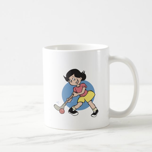 Field Hockey Girl Player Coffee Mug (Right)