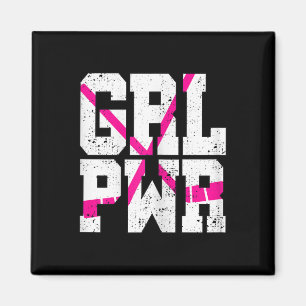 Field Hockey Girl Power Ice Hockey Chick Sticks Te Magnet
