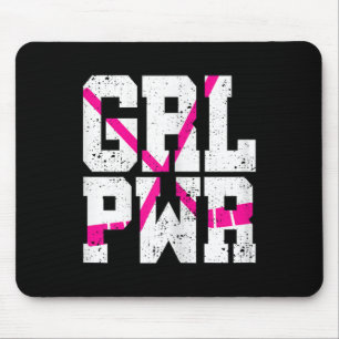 Field Hockey Girl Power Ice Hockey Chick Sticks Te Mouse Pad