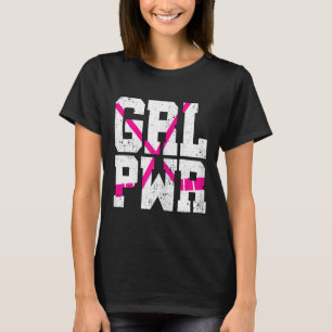 Field Hockey Girl Power Ice Hockey Chick Sticks Te T-Shirt