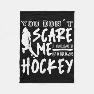 Field Hockey Girls Coach Fleece Blanket