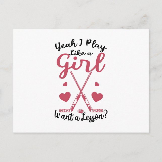 field hockey girls postcard (Front)