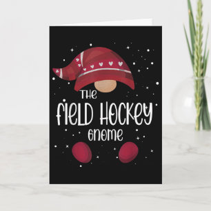 Field Hockey Gnome Matching Family Pajamas Christm Card