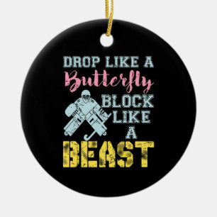 Field Hockey Goalie Block Like a Beast Ceramic Ornament