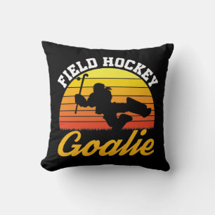 Field Hockey Goalie Goalkeeper Retro Cushion